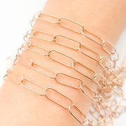 Buy Rose Gold Plated Smooth Paperclip Chain